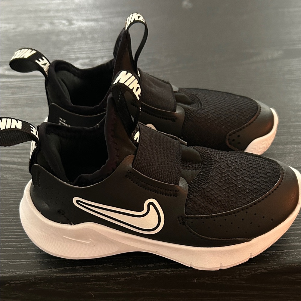 Nike Kids Black and White Slip-On Sneakers